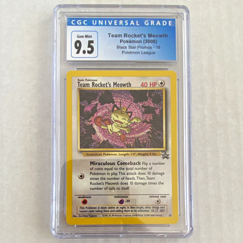 Team Rocket's Meowth graded CGC 9.5 for sale on eBay