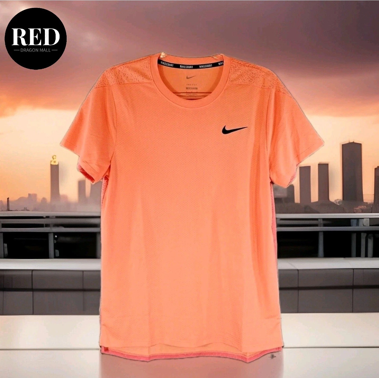 Nike Dri-FIT Court Slam Tennis T-Shirt Wild Mango FQ2018-643 - Mens Size M