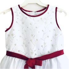 Brand New Gorgeous White Beaded Flower Girl Dress Size 8 First Communion/Easter