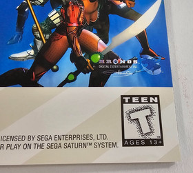 Criticom (Sega Saturn, 1995) Original Instructional Manual and Registration Card