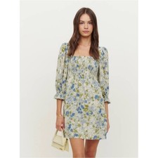 Reformation Zaria Mini Cottagcore/Boho/Feminine Dress In Amie Floral Print