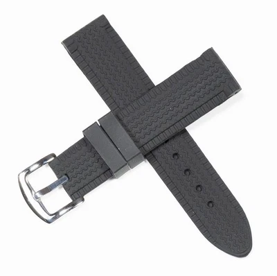 Bracelet montre XL EXTRA LARGE bande de roulement silicone caoutchouc 18 mm - 26 mm plongeurs neuf - Photo 1/3