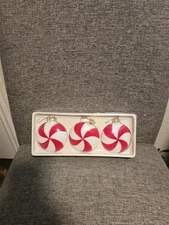 Vickerman Flat Candy Cane/ Peppermint Swirl Christmas Tree Ornaments VTG