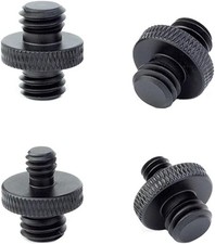 4PCS Camera Tripod Thread Adapter Screw, 3/8'' Male to 3/8'' Male 1/4'' Male