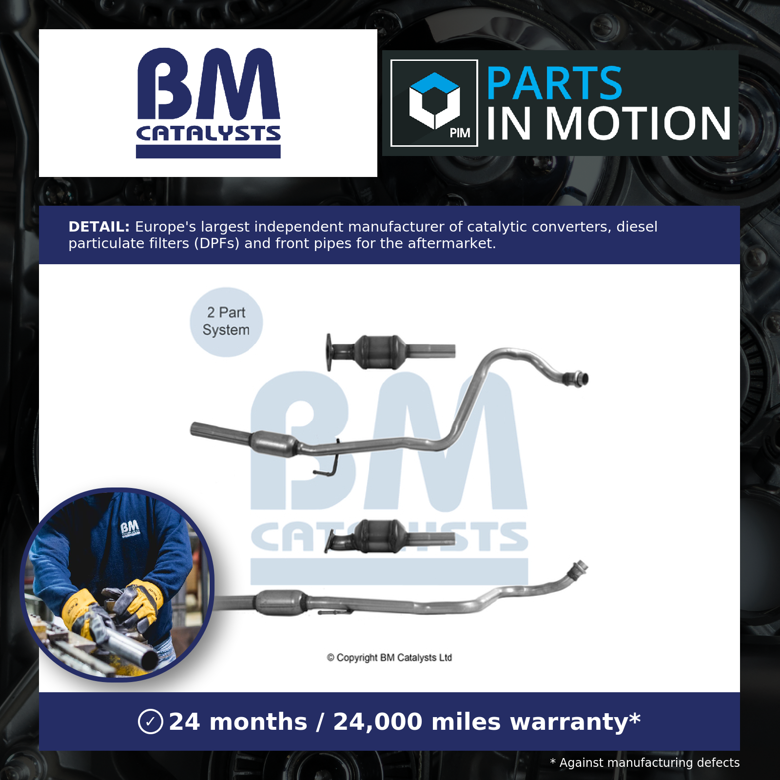 Catalytic Converter Type Approved BM92783H BM Catalysts 28600G6140 Quality New