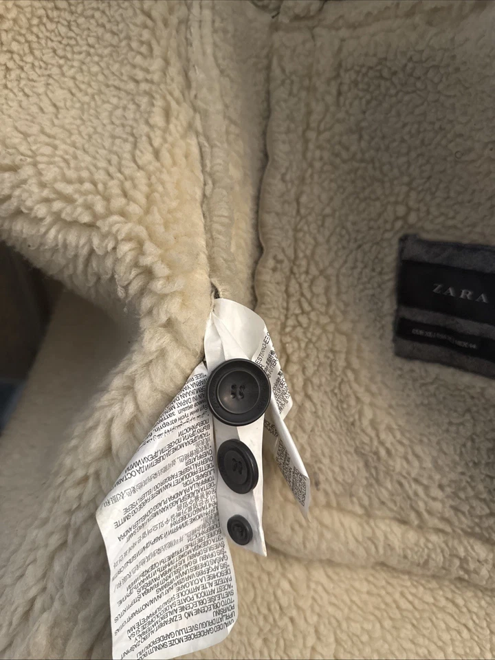 Chaqueta de piel de oveja Zara usada vintage para hombre XL 44 Foto 4 de 4