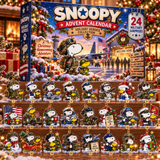 Snoopy Holiday Heroes Christmas Advent Calendar Ornament 24 Pcs CB3618