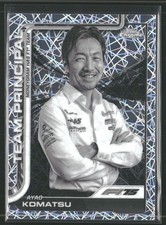 2025 Topps Chrome Formula 1 F1 #198 Ayao Komatsu B&W Lazer TP Portrait