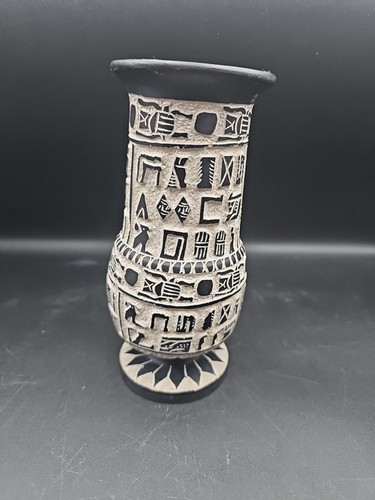 Egyptian Vase Antiques Egypt Pharaonic Sculpture Basalt Stone 6" 3/4" Tall - Picture 4 of 6