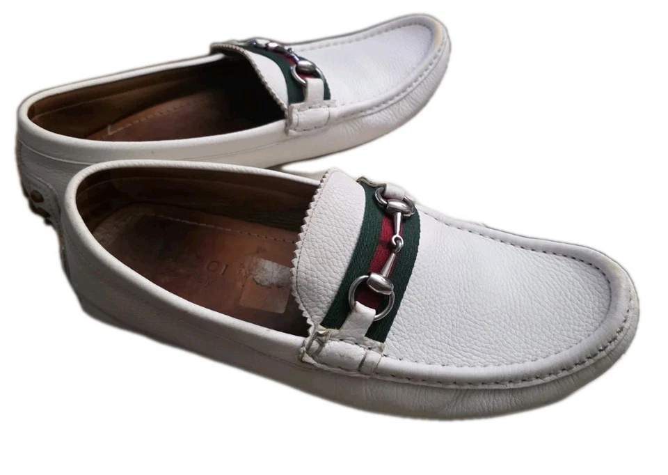 Gucci Mens Shoes white RUBBER Urban Metal ,size 9 - Image 3 of 4