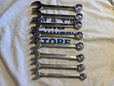 Vintage Snap-on Tools Usa 8pc 12pt Chrome Sae Short Combination Wrench Set Vintage Snap-on Tools Usa 8pc 12pt Chrome Sae Short Combination Wrench Set