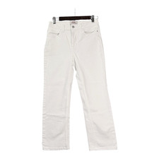 Wrangler Womens Jeans 4 High Rise Rodeo Straight Crop White Denim Western