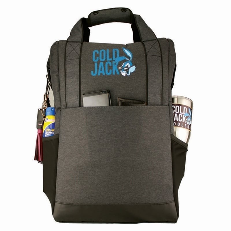 Cold Jack 24 Backpack Cooler in Black for Outdoor Adventures