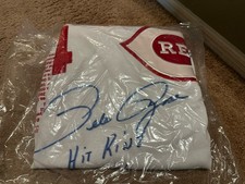 PETE ROSE signed Custom Jersey auto autograph certified size XL W/ STATS 