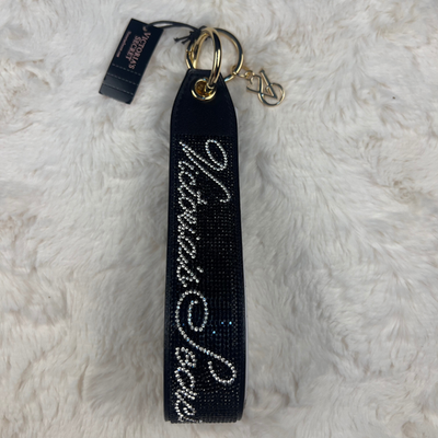 Victoria's Secret Wristlet Keychain Strap Charm Glitter Logo Black Victoria's Secret Wristlet Keychain Strap Charm Glitter Logo Black