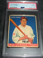 1933 Goudey #63 Joe Cronin PSA Good 2 ~ Washington Senators