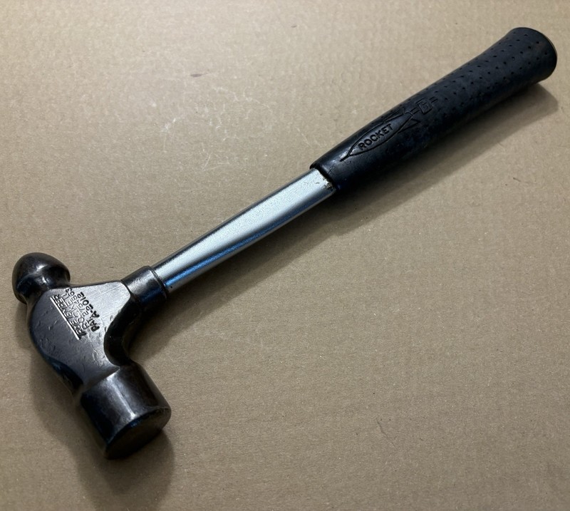 VINTAGE TOOLS TRUE TEMPER ROCKET A-2012 BALL PEEN HAMMER MECHANIC BLACKSMITH USA