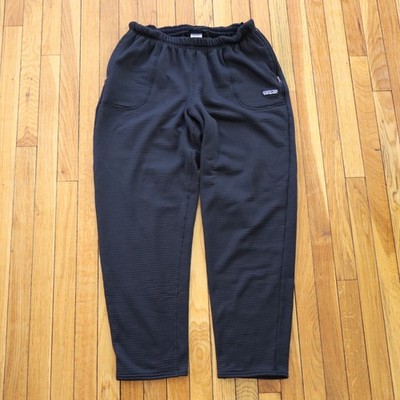 Patagonia Fleece R1 Pants Mens XL 34 36 38 Black Polartec Grid Alpine USA Winter