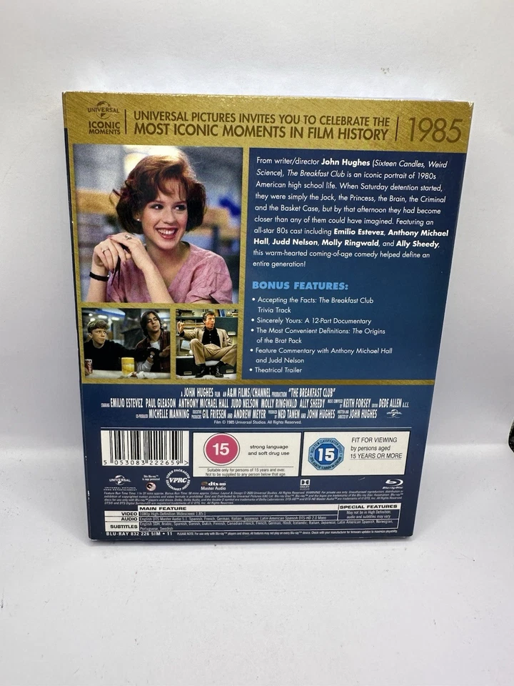 The Breakfast Club - Blu-ray - New and Sealed - HMV Iconic Moments - Image 2 of 4