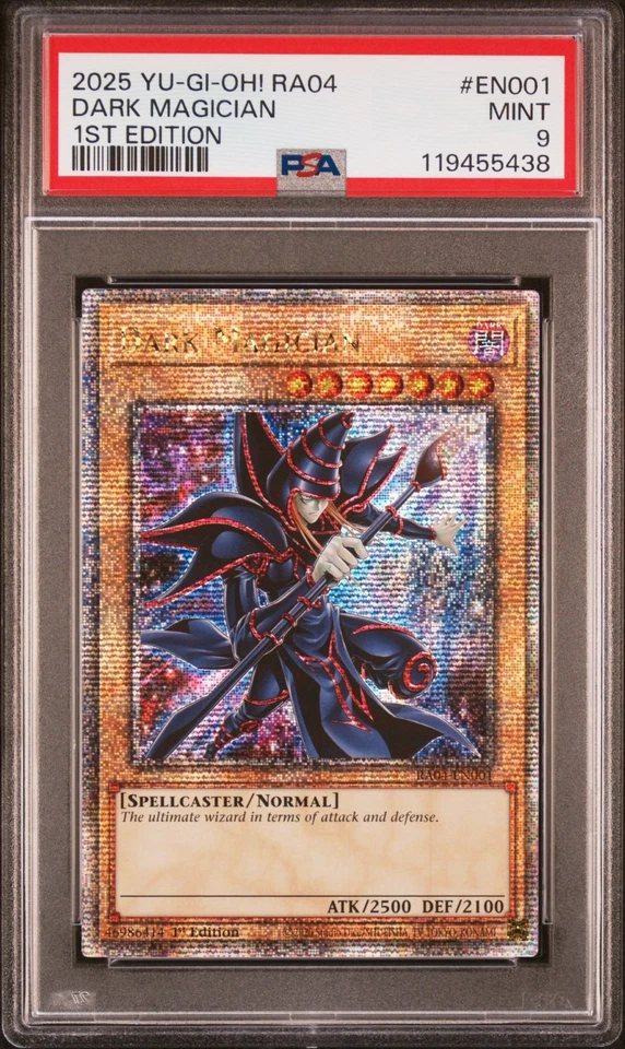 YUGIOH PSA 9 2025 Dark Magician RA04-EN001 Quarter Century Rare 1st Edition