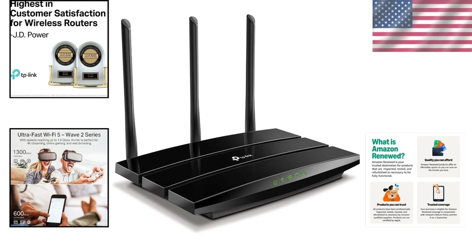 Wireless Router Dual Band AC1900 Gigabit MU-MIMO Smart WiFi Home Internet - Image 2 of 4