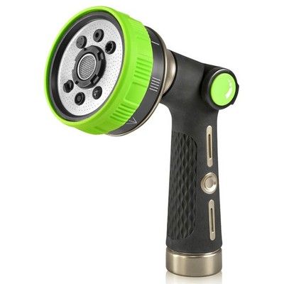 RAINPOINT 100% Metal Garden Hose Nozzle - 8 2.6 x 6.3 x 4.5 inches, Green
