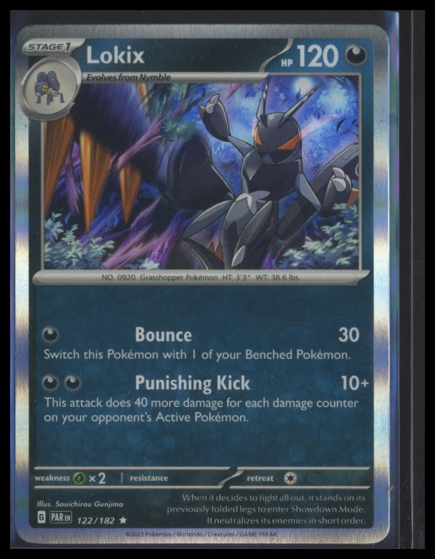 Pokemon SV04: Paradox Rift #122/182 Lokix Freshly Pulled
