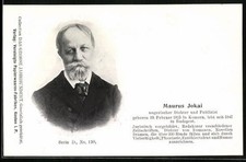 Ansichtskarte Portrait des ungarischen Dichters Maurus Jokai 