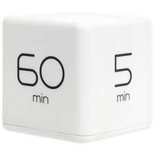 mooas Cube Timer White , Timers Cube Flip Block Timers Productivity Gravity ...