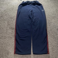 Vintage Nike Fleeced Lined sweatpants black red Baggy size large Silver Tab