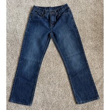 Calvin Klein Jeans Kids Size 12 Slim Straight Dark Wash Blue Denim Pants