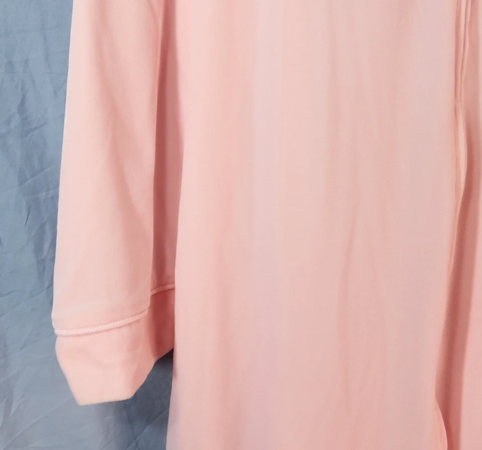 BATA DE TERCIOPELO ELÁSTICO DE TERCIOPELO ROSA CLARO SHADOWLINE cremallera completa con bolsillos TALLA L Foto 3 de 4