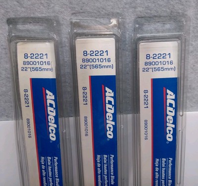 3ct AC Delco Gold 8-2221 (89001016) Performance Wiper Blade, 22.0 in