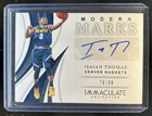 2018-19 Panini Immaculate Isaiah Thomas Modern Marks Auto Autograph #/99
