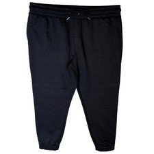 Women's Papaya Extra Large Black Drawstring Cuffed Joggers Jogging Bottoms