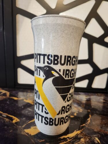 Vintage Pittsburgh Penguins 90s Era Betras USA Plastic Cup Tumbler New 8" - Picture 2 of 5