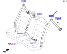 KIA NIRO MK1 Rear Left Seatbelt 89810G5300WK NEW GENUINE