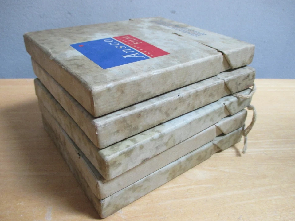 5 cajas de papel fotográfico Ansco Superpan Press 4 x 5 120 hojas *selladas* abril 1946 Foto 4 de 4