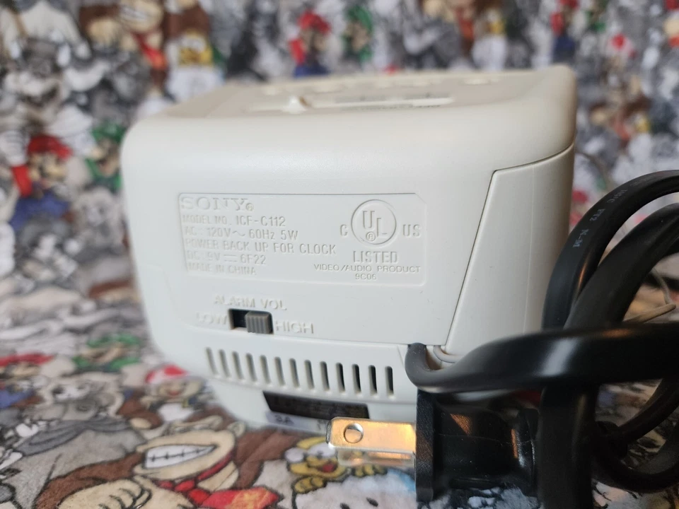 Reloj despertador Sony Dream Machine ICF-C112 blanco radio AM/FM *probado* Foto 3 de 4