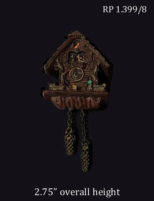 1:12 Scale Dollhouse Miniature - Reutter Porcelain, Black Forest Cuckoo Clock
