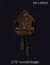 1:12 Scale Dollhouse Miniature - Reutter Porcelain, Black Forest Cuckoo Clock