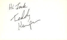 Teddy Kemper Signed Auto 3x5 Index Card World's End