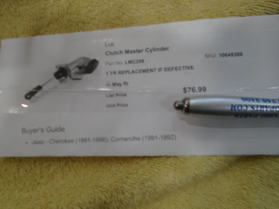 Cilindro maestro de embrague LuK LMC206 para Jeep Cherokee Comanche 91-96 Foto 3 de 3