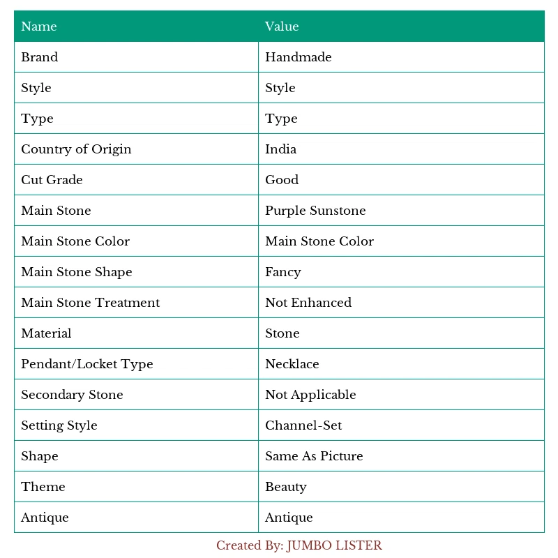 Collar de joyería de plata de ley 925 con piedras preciosas de sol púrpura 18" M315 Foto 2 de 4