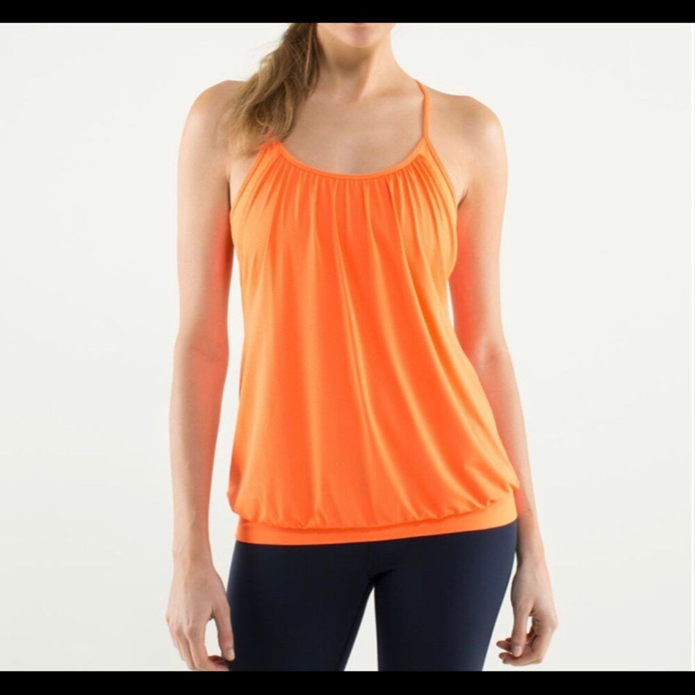 Original Lululemon No Limits solid orange tank to - image 2
