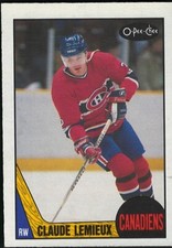 1987-88 OPC MONTREAL CANADIENS CLAUDE LEMIEUX ROOKIE CARD #227 NR-MINT/MINT