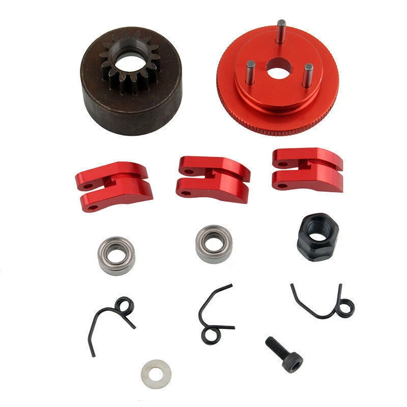 1x Clutch Bell 14T Gear Flywheel Assembly For HSP 1:8 Buggy Upgrade Part 81020R - Photo 3/3