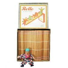 German Rollo The Lifelike Tumbler Toy with Wicker Platform - Mint in Box