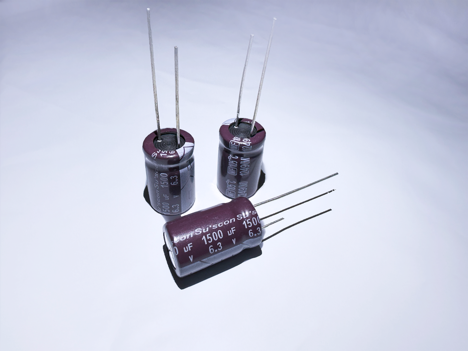 10Pcs MF6R3M1500 Suscon 1500uF 6.3V 10x16 Aluminum Electrolytic Radial Capacitor