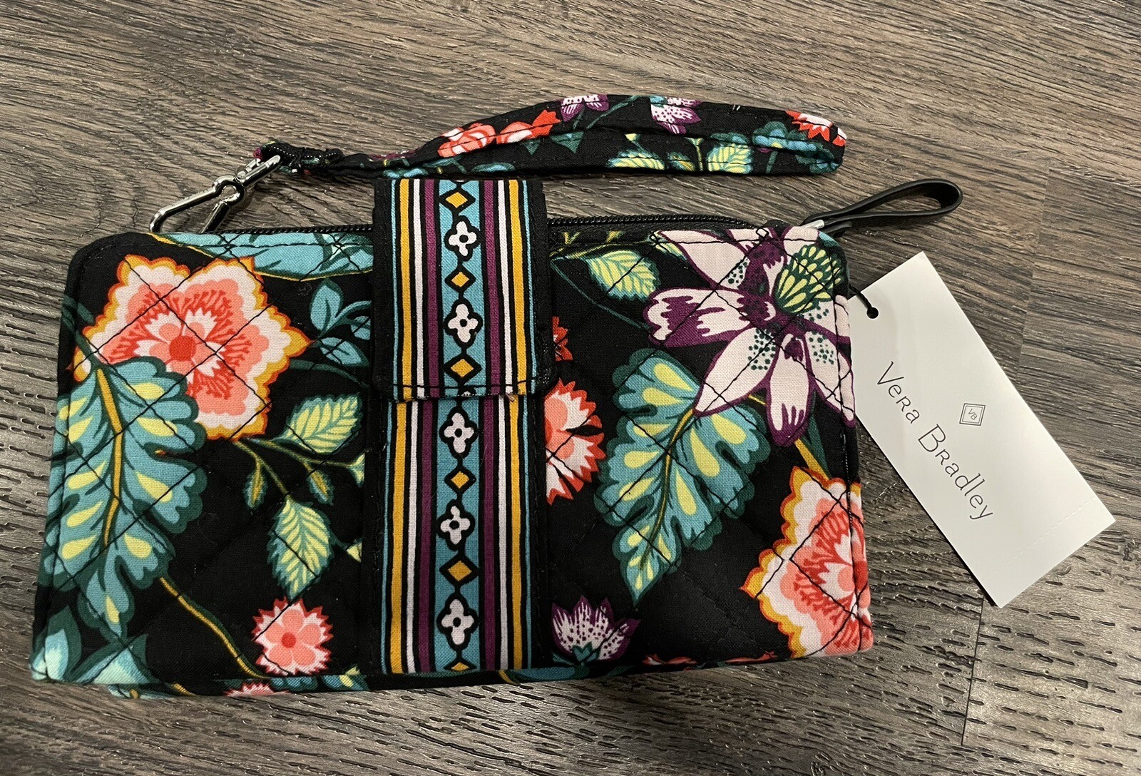 Vera Bradley Iconic RFID Combo Wristlet/Wallet in Vines Floral NWT! eBay